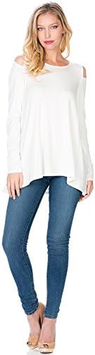 Azules long sleeve cold shoulder tunic